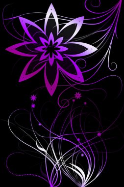 Gradyanı olan güzel resimli çiçek arkaplan tasarımı