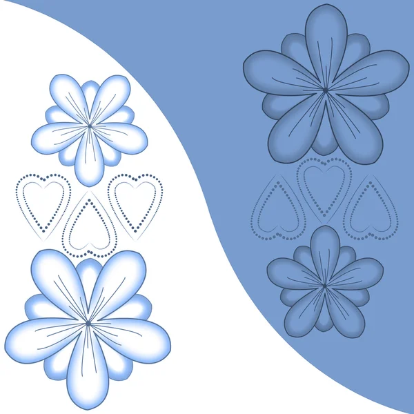 Schöne illustrierte Blume Hintergrund Design — Stockfoto