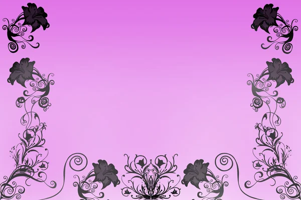 Schöne illustrierte Blumen-Hintergrund-Design mit Platz für Ihren Text — Stockfoto