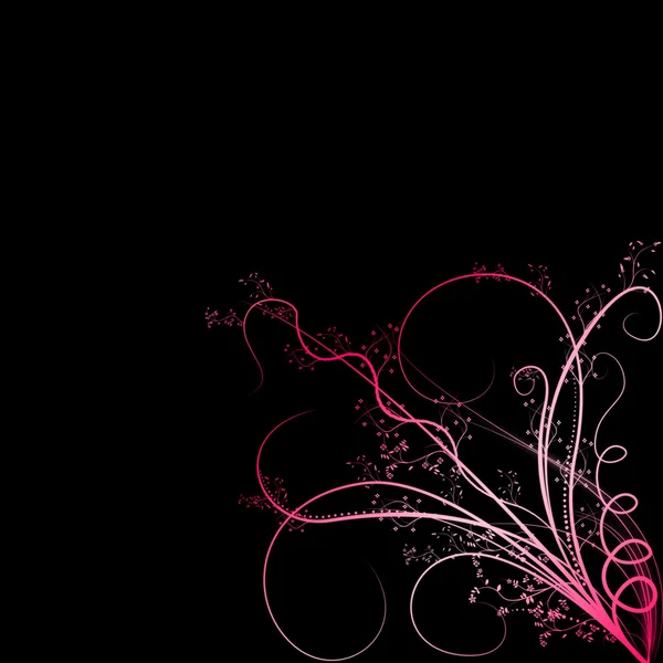 Beautiful illustrated flower background design with space for your text — Stock Photo, Image