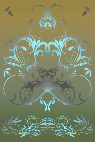Hermoso diseño de fondo de flor ilustrada con gradiente —  Fotos de Stock