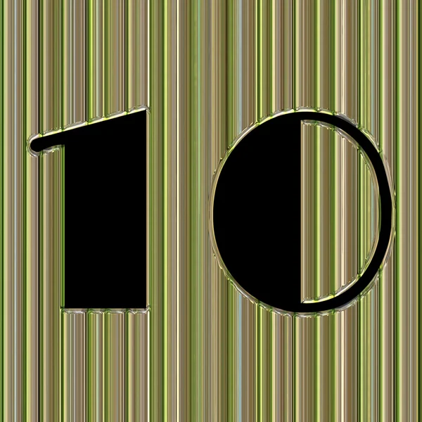 Abstrakt glas bakgrund med nummer 10 och utrymme för din text — Stockfoto