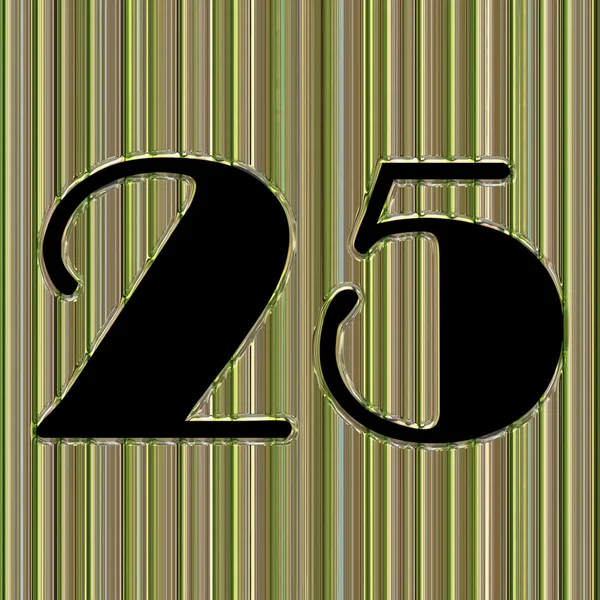Fundo de vidro abstrato com número 25 e espaço para o seu texto — Fotografia de Stock