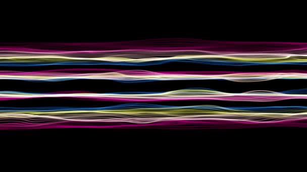 Animation vidéo futuriste avec objet vague en mouvement, boucle HD 1080p 