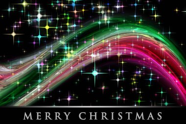 Parlayan yıldızlı muhteşem noel dalgası tasarımı