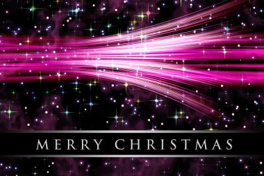 Kar taneleri ve parlayan yıldızlarla muhteşem bir Noel dalgası tasarımı.