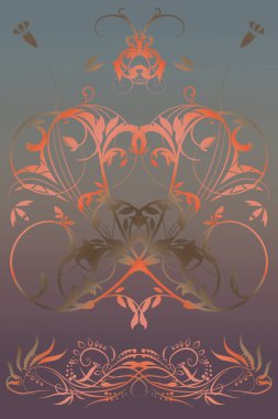 Gradyanı olan güzel resimli çiçek arkaplan tasarımı