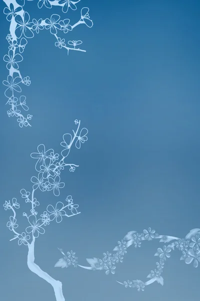 Schöne illustrierte Blumen-Hintergrund-Design mit Platz für Ihren Text — Stockfoto