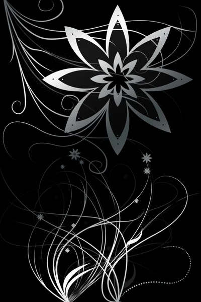 Piękny ilustrowany projekt tła kwiat z gradientem — Zdjęcie stockowe