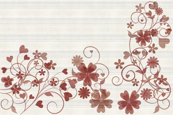 美丽的插画花卉背景设计，为您的文字留出空间 — 图库照片