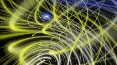 Dalga nesne ve ışıklar, hareketli fütüristik video animasyon döngüsü hd 1080p