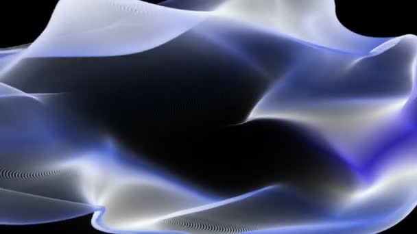 Fantastic video animation with moving wave object, loop HD 1080p — Stock Video