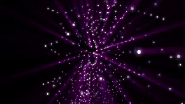Parçacık nesne ve ışıklar, hareketli video animasyon fütüristik teknoloji döngü hd 1080p — Stok video