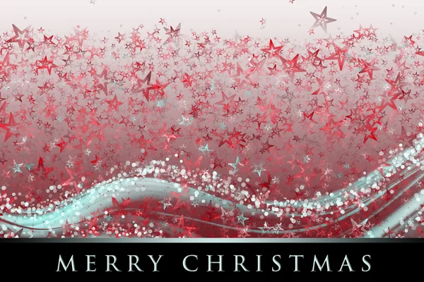 Fantastico design delle onde di Natale con fiocchi di neve e stelle incandescenti — Foto Stock
