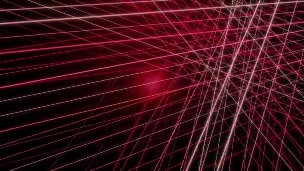 Futuristische video animatie met bewegende stripe object en lichten, lus hd 1080p — Stockvideo