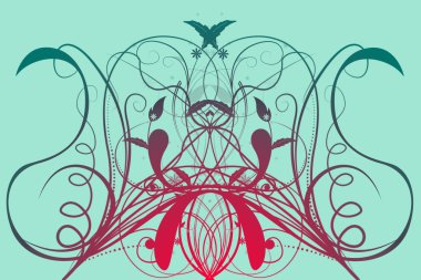 Gradyanı olan güzel resimli çiçek arkaplan tasarımı