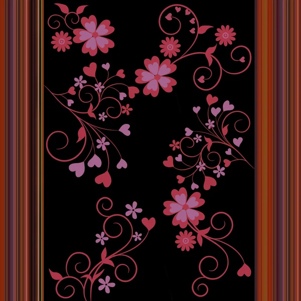 Beautiful illustrated flower background design — Stock Photo, Image