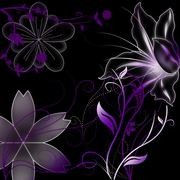 Gradyanı olan güzel resimli çiçek arkaplan tasarımı