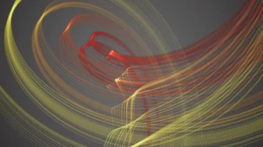fantastik video animasyon ile şerit dalga nesne hareket, döngü hd 1080p