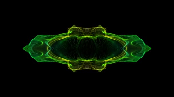 Animation vidéo futuriste avec objet vague en mouvement, boucle HD 1080p 