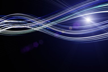 Işıklı fütüristik teknoloji dalga arkaplan tasarımı