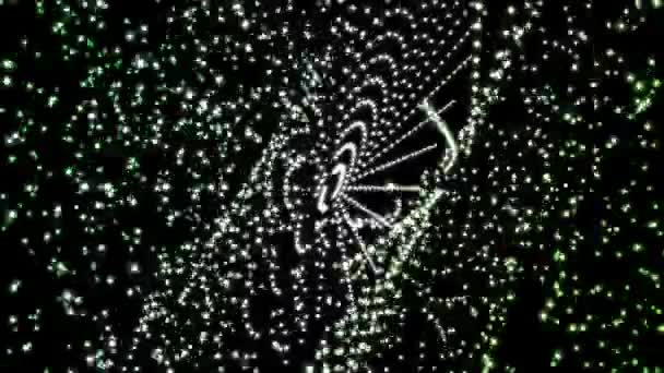 Animation vidéo futuriste avec objet particule en mouvement, boucle HD 1080p 