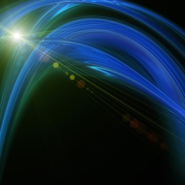 Işıklı fütüristik teknoloji dalga arkaplan tasarımı