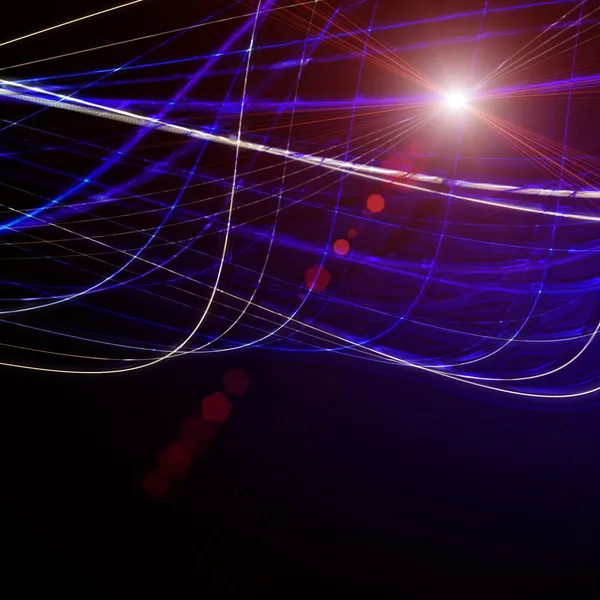 Projeto de fundo de onda tecnologia futurista com luzes — Fotografia de Stock