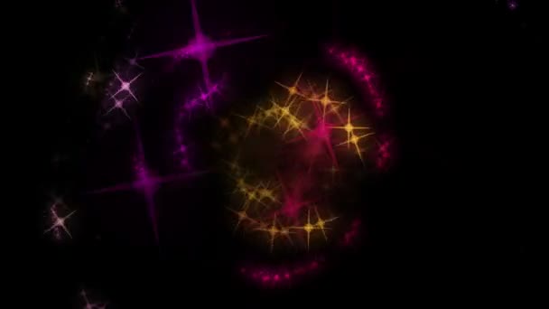 Magnifique animation vidéo de Noël avec des étoiles et des lumières en mouvement, boucle HD 1080p 