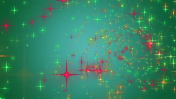 Maravillosa animación de vídeo de Navidad con estrellas y luces en movimiento, bucle HD 1080p — Vídeos de Stock