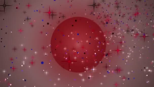 奇妙圣诞视频动画与移动的星星和灯光，循环播放高清 1080p — 图库视频影像