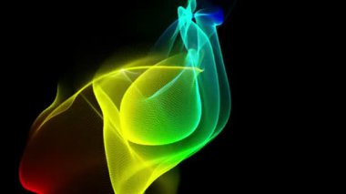 fantastik video animasyon ile dalga nesne hareket, döngü hd 1080p