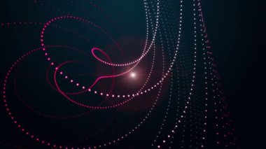 parçacık nesne ve ışıklar, hareketli video animasyon fütüristik teknoloji döngü hd 1080p