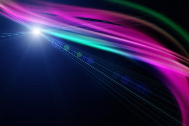 Işıklı fütüristik teknoloji dalga arkaplan tasarımı