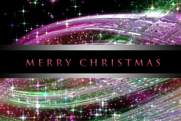 Fantastic Christmas wave design with glowing stars — Stock Photo, Image