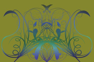 Gradyanı olan güzel resimli çiçek arkaplan tasarımı