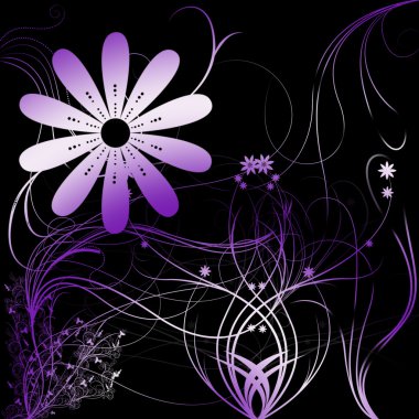 Gradyanı olan güzel resimli çiçek arkaplan tasarımı