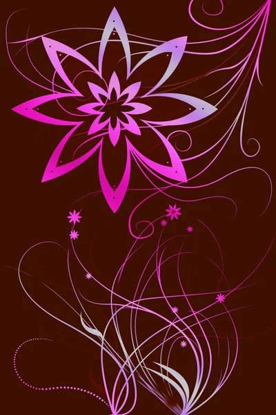 아름다운 삽화가 들어 있는 배경 꽃 무늬와 무늬의 차이 — 스톡 사진