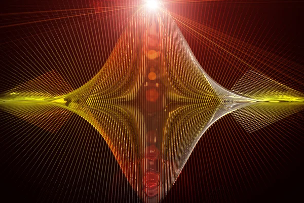 Futuristická technologie vlnové pozadí design se světly — Stock fotografie