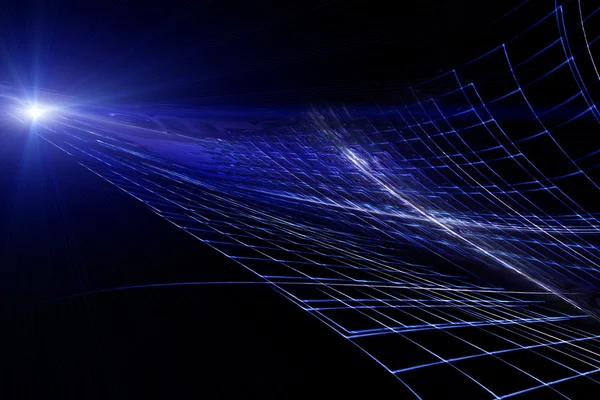 Işıklı fütüristik teknoloji dalga arkaplan tasarımı