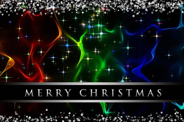 Фантастический дизайн рождественских волн со снежинками и светящимися звездами — стоковое фото