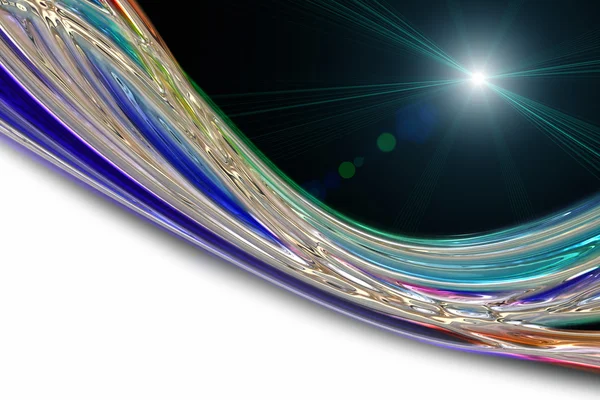Işıklı fütüristik teknoloji dalga arkaplan tasarımı — Stok fotoğraf