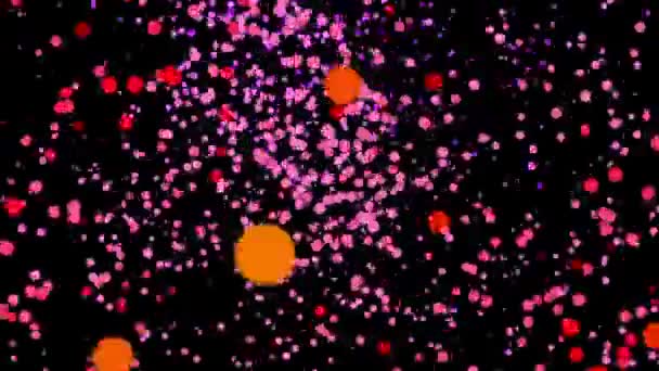 Fantastické video animace s lehkých částic objektu v pohybu, smyčka hd 1080p — Stock video