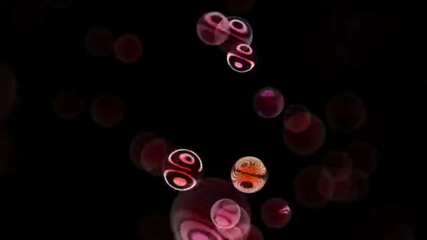 Wonderful video animation with bubbles in motion, loop HD 1080p — Stock Video