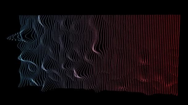 Fantastisk video animation med partikel föremål i rörelse, slinga hd 1080p — Stockvideo