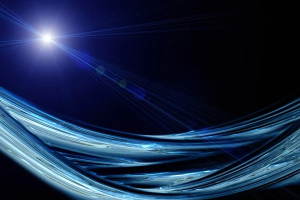 Futurystyczna technologia projektowania fali tła ze światłami — Zdjęcie stockowe