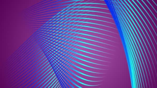 Fantastic video animation with stripe object in motion, loop HD 1080p — Stock Video