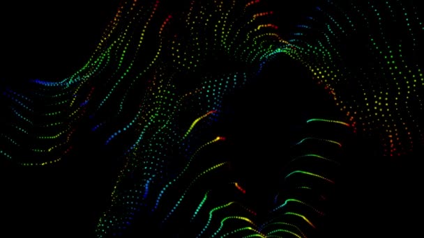 Fantastique animation vidéo avec objet particule en mouvement, boucle HD 1080p 