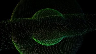 parçacık nesnesiyle birlikte hareket, fütüristik video animasyon döngüsü hd 1080p