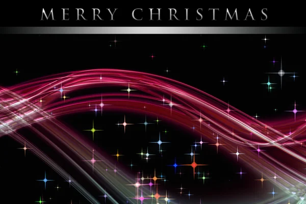 Fantastico design delle onde di Natale con stelle incandescenti — Foto Stock